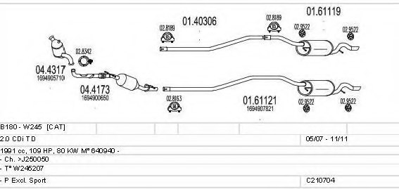 MTS C210704016306 Exhaust System